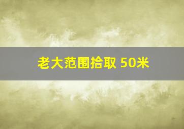 老大范围拾取 50米